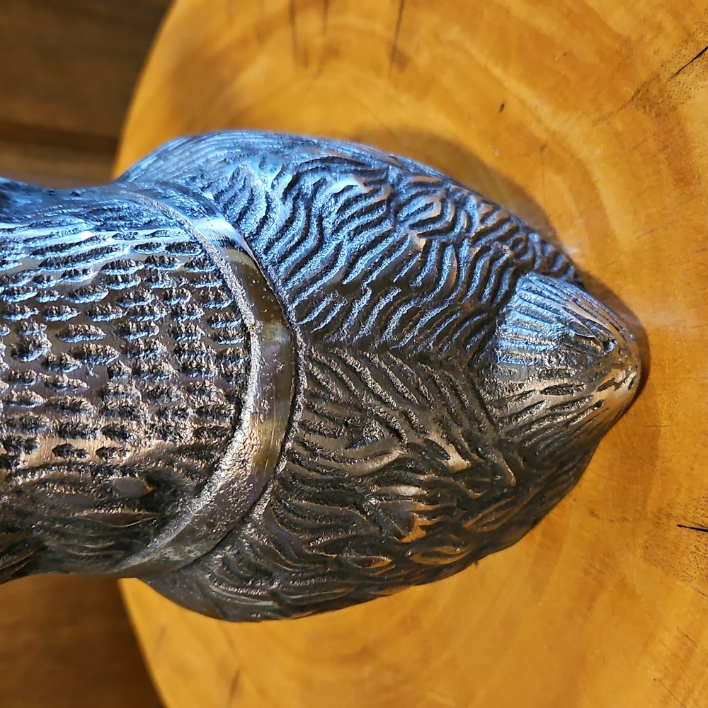 Silver Rabbit Sculpture 12.5" Tall Nice Hare Details - Picture 10 of 14